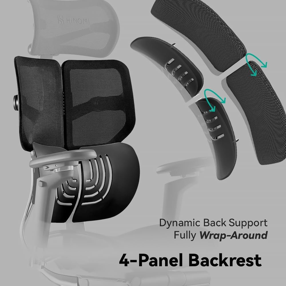 HINOMI X1 High Back Ergonomic Office Chair with Built-in Leg Rest, 6D armrest, 4 Panel Backrest Suitable as Home Office Chair and Computer Chair (Gray, Standard) HINOMI X1 High Back Ergonomic Office Chair with Built-in Leg Rest, 6D armrest, 4 Panel Backrest Suitable as Home Office Chair and Computer Chair (Gray, Standard)