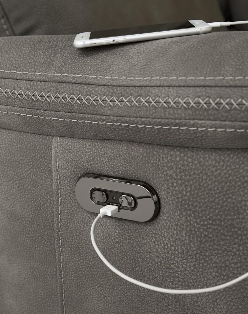 Signature Design by Ashley Next-Gen DuraPella Power Recliner with Adjustable Headrest, Sand  Next-Gen DuraPella Love Seats, Sand