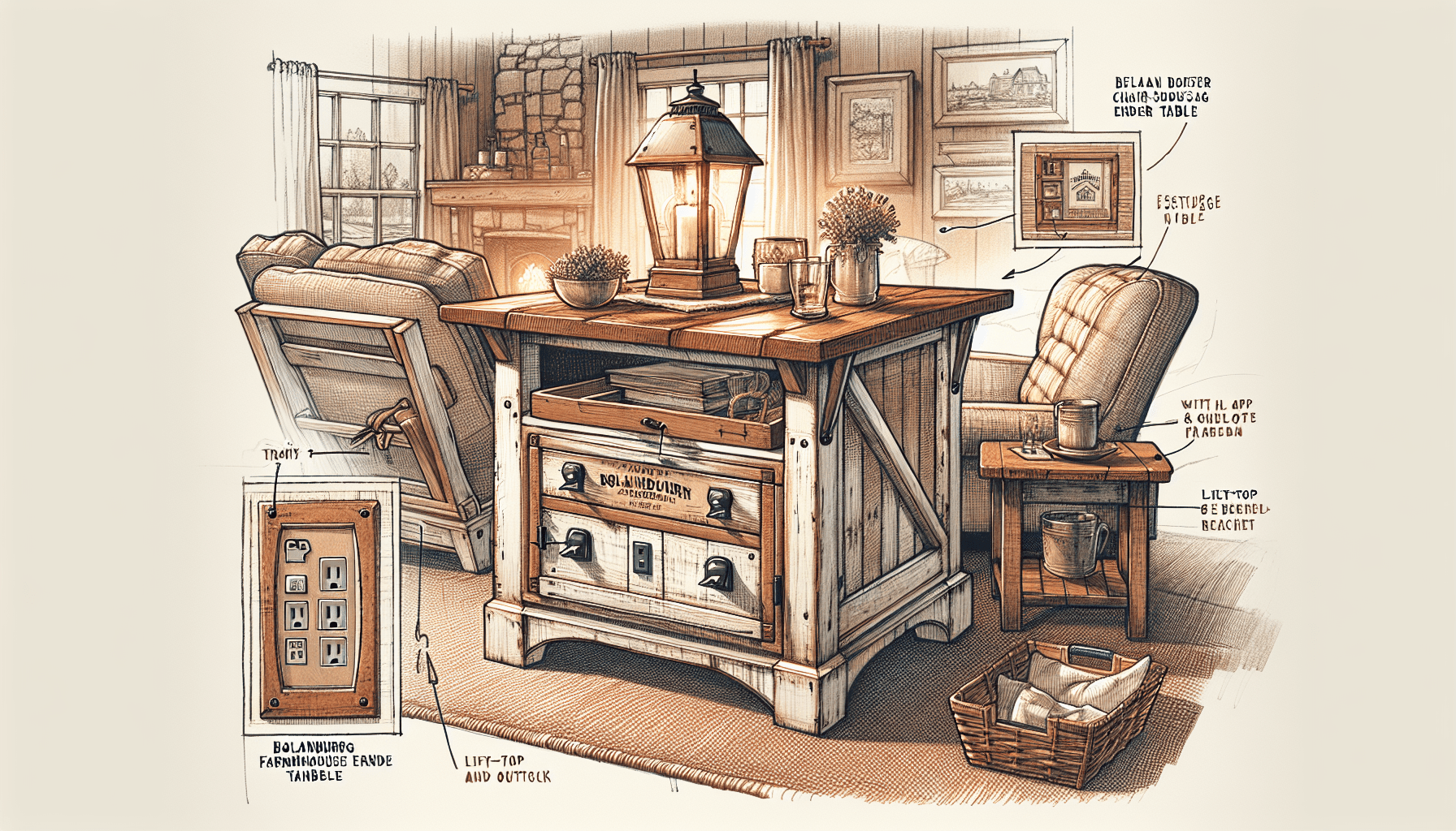 Ashley Bolanburg Farmhouse Chair Side End Table Review