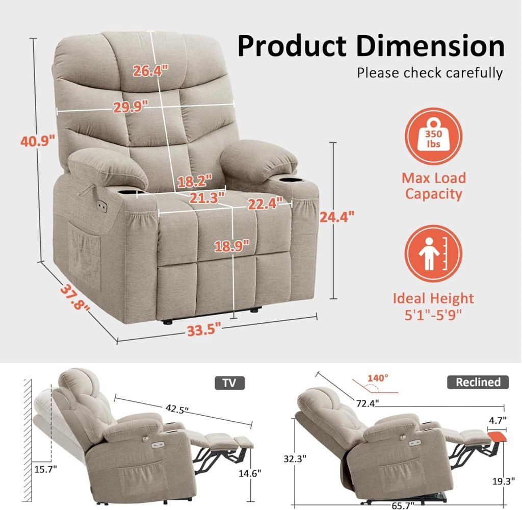 MCombo Power Lift Recliner Chair with Extended Footrest for Elderly People, Fabric 7287 (Navy Blue, Medium) MCombo Power Lift Recliner Chair with Extended Footrest for Elderly People, Fabric 7287 (Navy Blue, Medium)