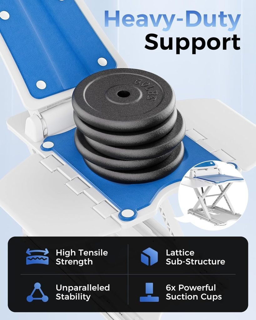 Electric Chair Lift - Floor Lift for Elderly Falls, Support Up to 308 LB, IPX8 Waterproof Chair Lift, Foldable  Wireless Rechargeable Design, Quick-Rise Assist for Elderly  Disabled