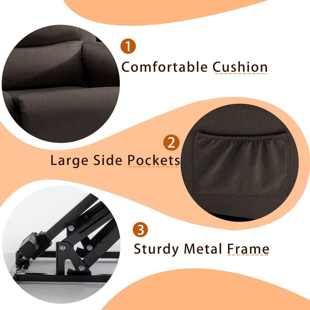 Recliner Chairs for Adults, Power Recliner Chair for Elderly, Small Lift Recliners with Assist, Electric Single Lift Sofa with Memory Function for Living Reading Room, Beige