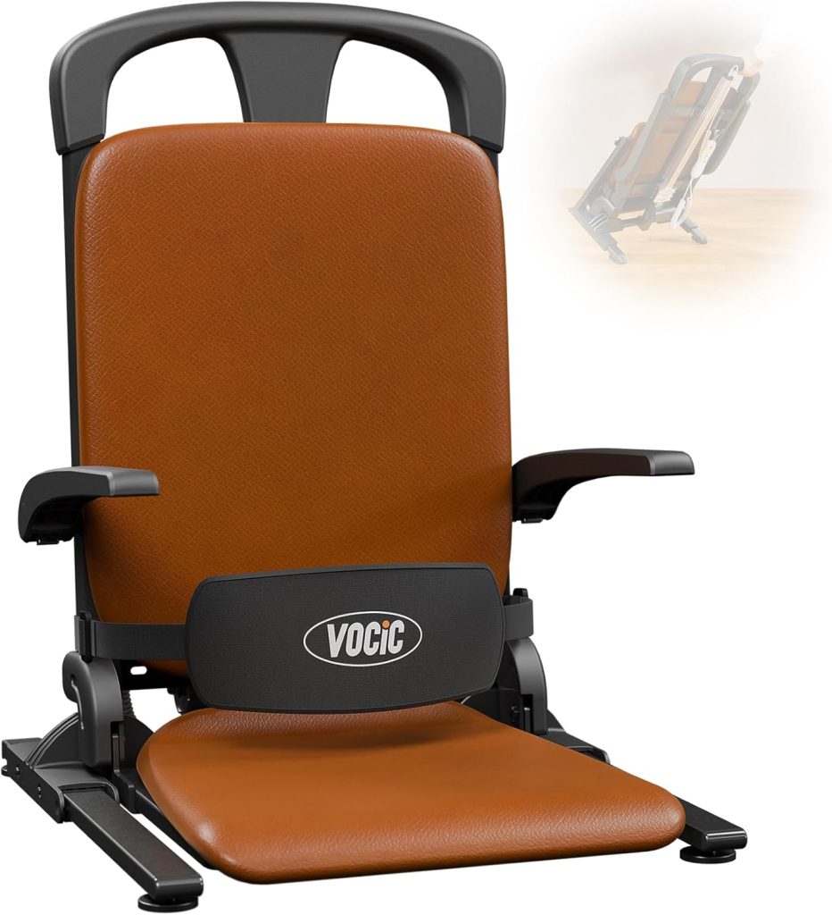 Upgrade Electric Chair Lift for Elderly Falls, Heavy Duty Lift Chair with T-stabilized Base, Help You Get Up from Floor, Support Up to 440 LBS, AX15 (Orange)