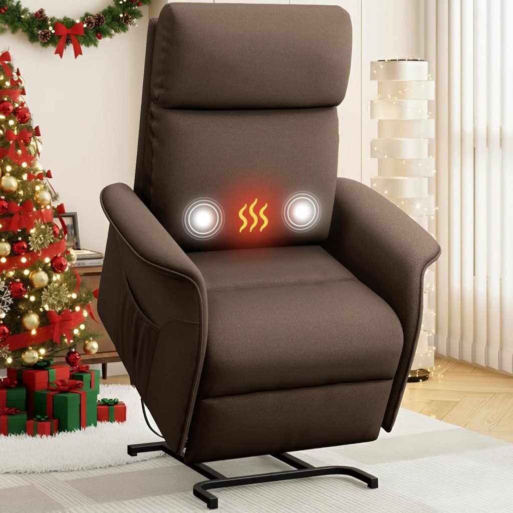 Large Power Lift Recliner Chair with Massage and Heat for Elderly, Electric Recliner Chairs for Adults with Side Pocket Remote Control, Infinite Position, Fabric (Dark Grey) Large Power Lift Recliner Chair with Massage and Heat for Elderly, Electric Recliner Chairs for Adults with Side Pocket Remote Control, Infinite Position, Fabric (Dark Grey)