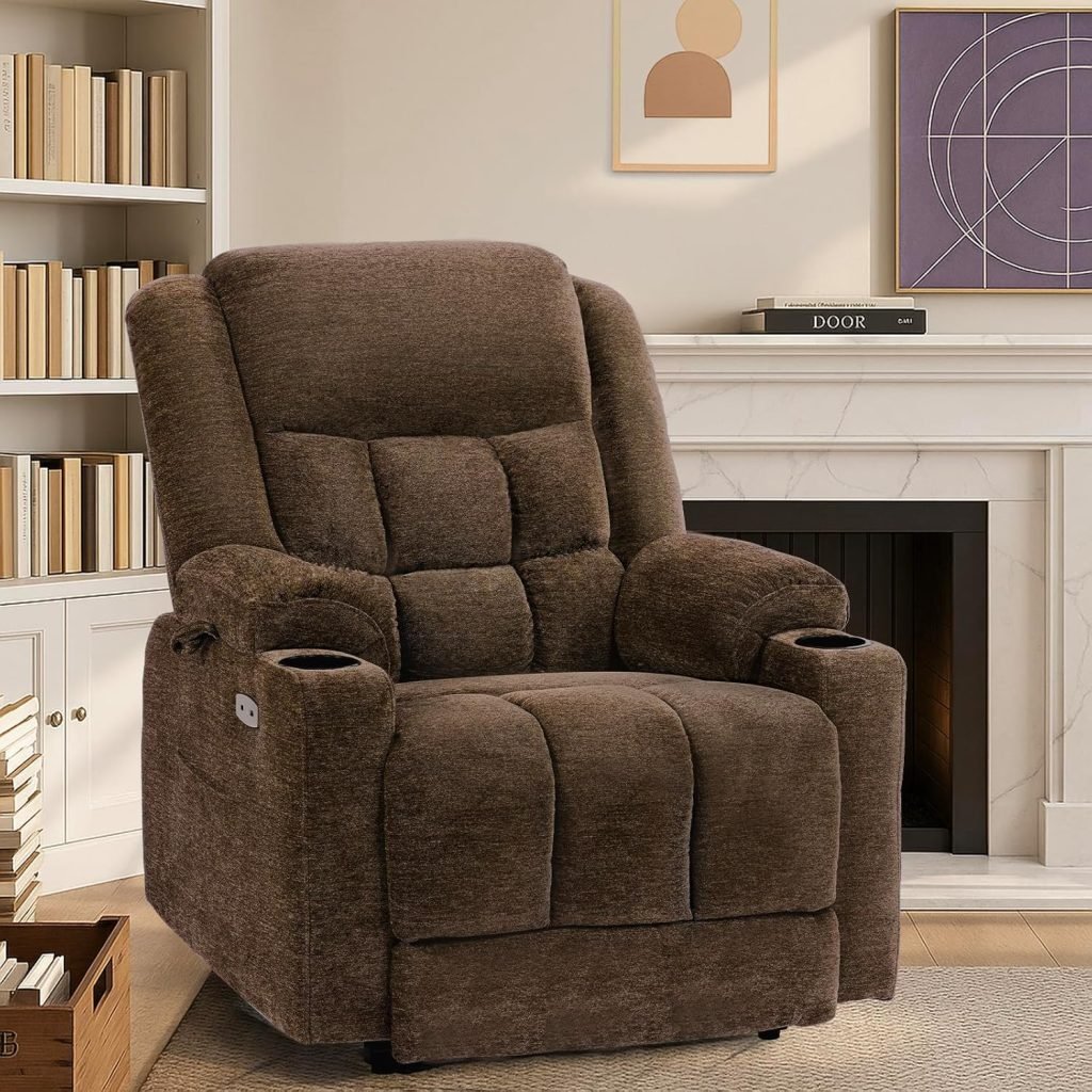 EONIX Dual Motor Lay Flat Power Lift Recliner Chair for Elderly, Electric Recliner Lift Chair for Adults with Heat and Massage, Cup Holders, 400lbs Heavy Duty, SLRY014062, Coffee EONIX Dual Motor Lay Flat Power Lift Recliner Chair for Elderly, Electric Recliner Lift Chair for Adults with Heat and Massage, Cup Holders, 400lbs Heavy Duty, SLRY014062, Coffee
