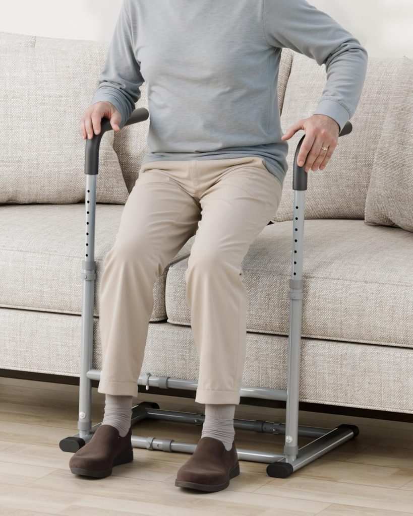 Couch Stand Assist Aid for Elderly, Sofa Chair Lift Assist Devices for Seniors Sit to Stand, Standing Aids  Supports, Pregnancy, Disabled, Floor Gap Height ≥ 1.4 Leg Gap ＞24, White