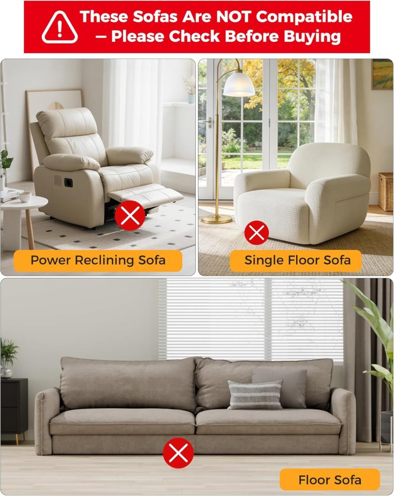 Couch Stand Assist Aid for Elderly, Sofa Chair Lift Assist Devices for Seniors Sit to Stand, Standing Aids  Supports, Pregnancy, Disabled, Floor Gap Height ≥ 1.4 Leg Gap ＞24, White