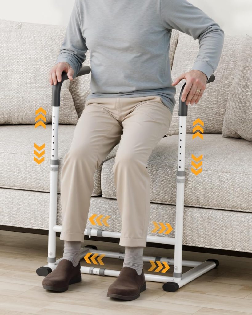Couch Stand Assist Aid for Elderly, Sofa Chair Lift Assist Devices for Seniors Sit to Stand, Standing Aids  Supports, Pregnancy, Disabled, Floor Gap Height ≥ 1.4 Leg Gap ＞24, White