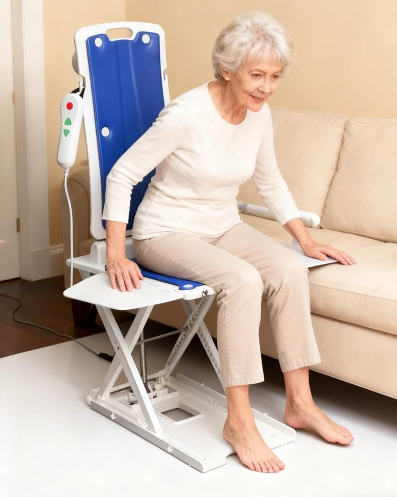 Electric Chair Lift - Lift Elderly from Floor, IPX8 Waterproof Chair Lift with Remote Control, Support Up to 300 LBS, for Elderly  Disabled Fall Assist Device Assistance