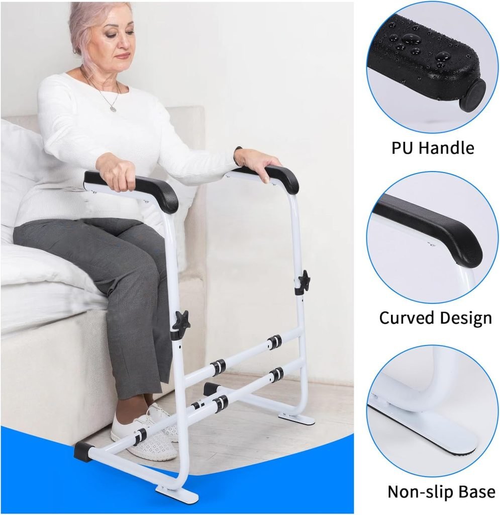 Adjustable Stand Assist for Couch, Chair Assist for Elderly, Chair Lift Assist Devices for Seniors, Safety Stand up Rail,White
