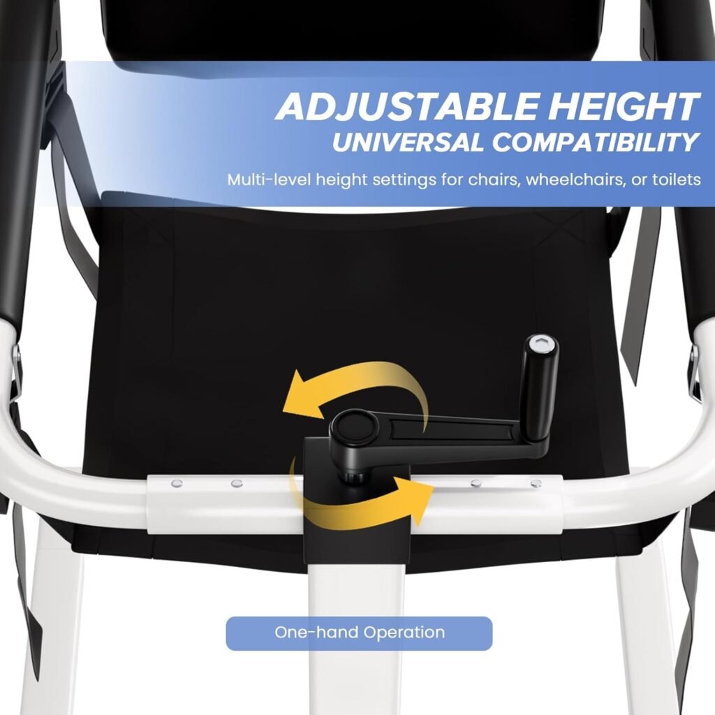 4 in Patient Hydraulic Lift Transfer Chair, 180° Split Seat Commode Wheelchair, Height Adjustable, lb Capacity Patient Transfer Chair for Elderly, Home Transfer Chairs for Seniors Handicapped