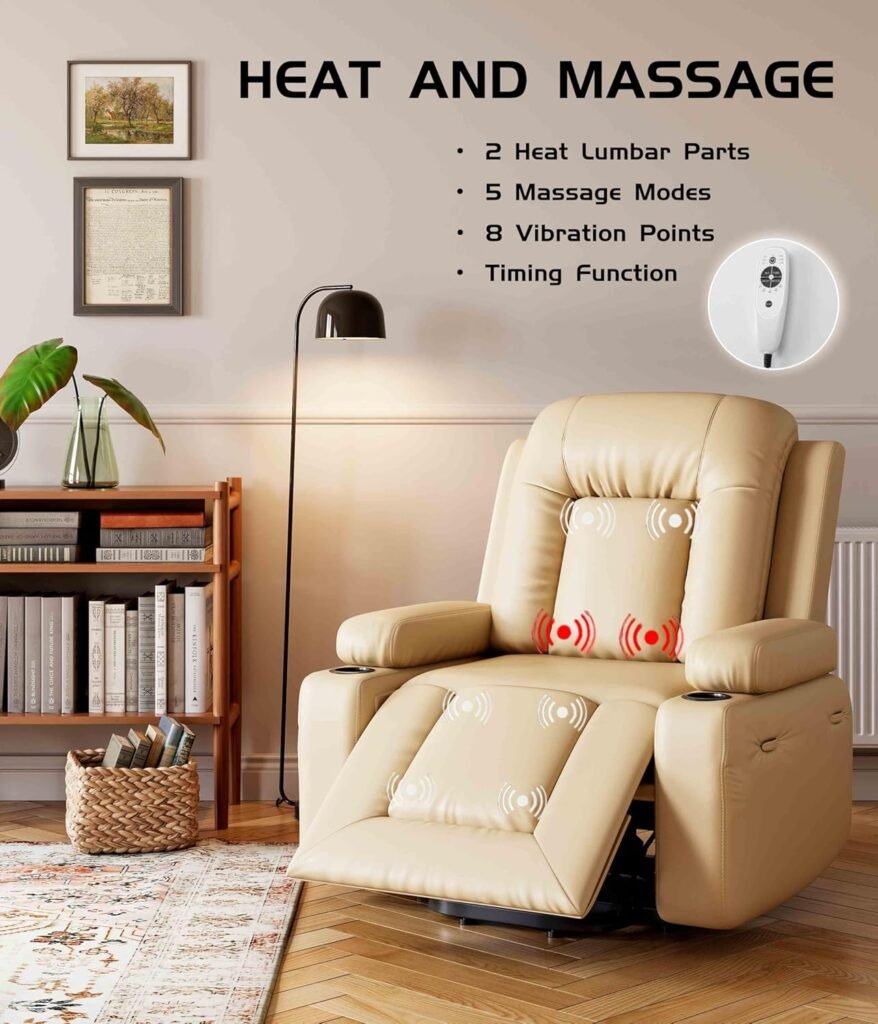 GarveeHome Power Lift Recliner Chair - Heat and Massage, Adjustable Back and Legs, PU Leather Electric Lift Chair Designed for The Elderly and People with Mobility impaired GarveeHome Power Lift Recliner Chair - Heat and Massage, Adjustable Back and Legs, PU Leather Electric Lift Chair Designed for The Elderly and People with Mobility impaired