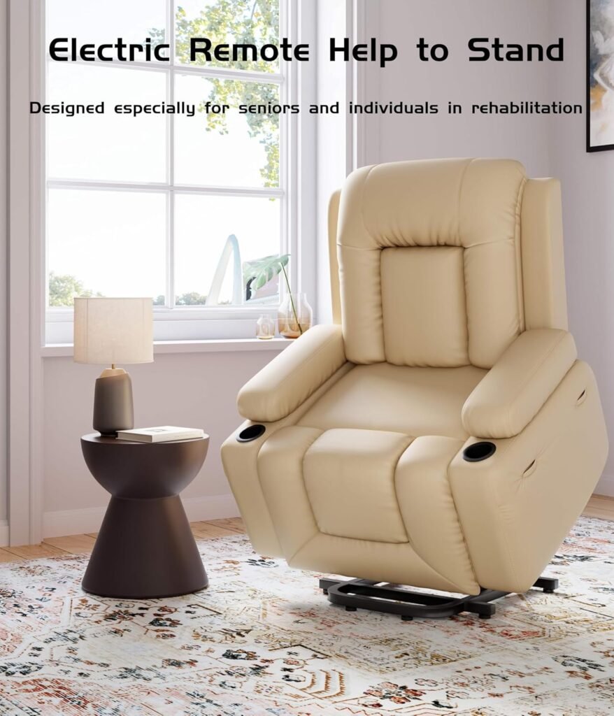 GarveeHome Power Lift Recliner Chair - Heat and Massage, Adjustable Back and Legs, PU Leather Electric Lift Chair Designed for The Elderly and People with Mobility impaired GarveeHome Power Lift Recliner Chair - Heat and Massage, Adjustable Back and Legs, PU Leather Electric Lift Chair Designed for The Elderly and People with Mobility impaired
