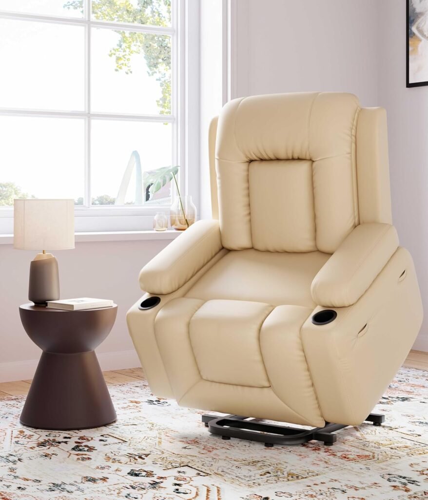 GarveeHome Power Lift Recliner Chair - Heat and Massage, Adjustable Back and Legs, PU Leather Electric Lift Chair Designed for The Elderly and People with Mobility impaired GarveeHome Power Lift Recliner Chair - Heat and Massage, Adjustable Back and Legs, PU Leather Electric Lift Chair Designed for The Elderly and People with Mobility impaired
