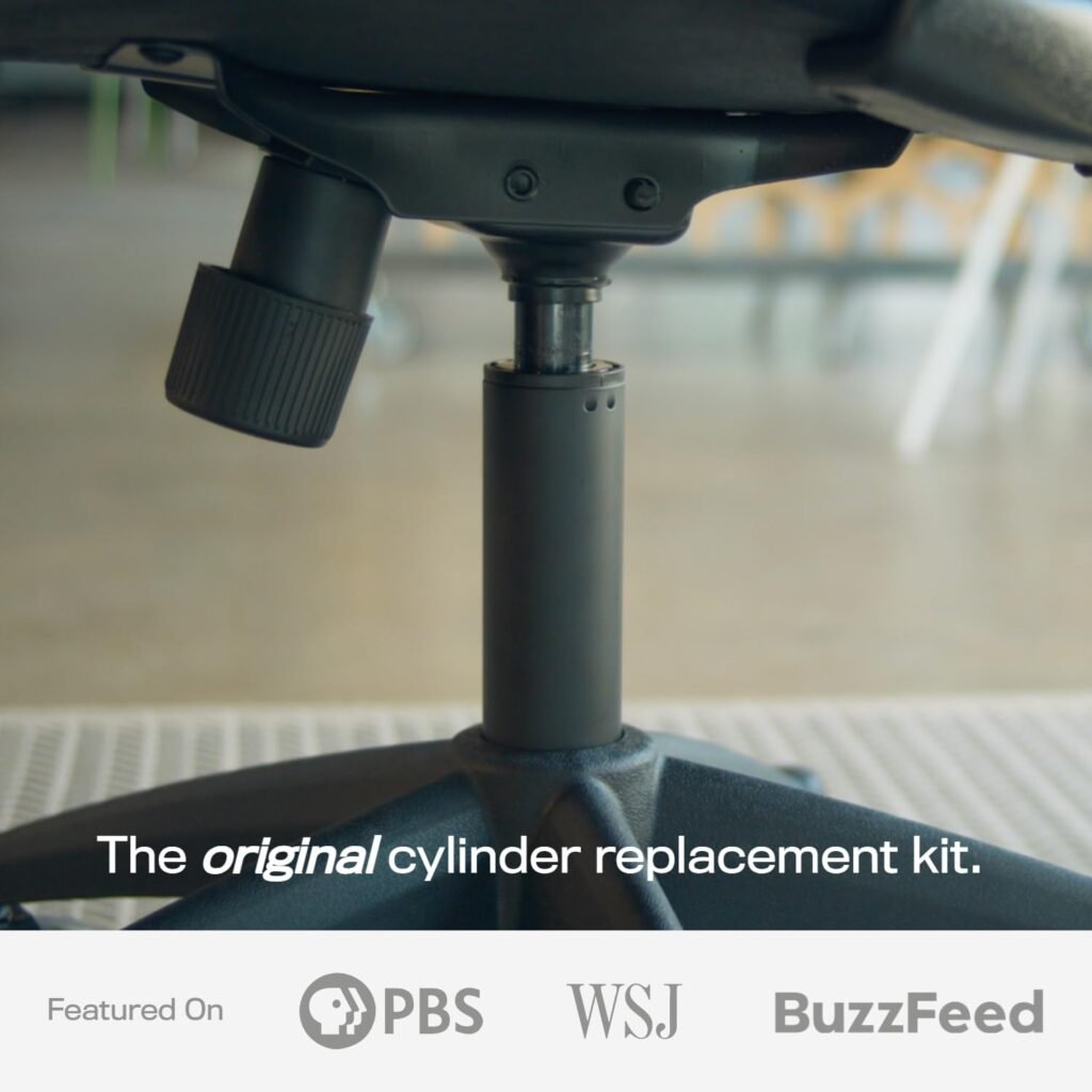 Office Chair Cylinder Replacement with Removal Tool (As Seen On PBS) - Heavy Duty Pneumatic Gas Lift Piston for Desk Chairs and Gaming Chairs - Universal Fit Office Chair Cylinder Replacement with Removal Tool (As Seen On PBS) - Heavy Duty Pneumatic Gas Lift Piston for Desk Chairs and Gaming Chairs - Universal Fit