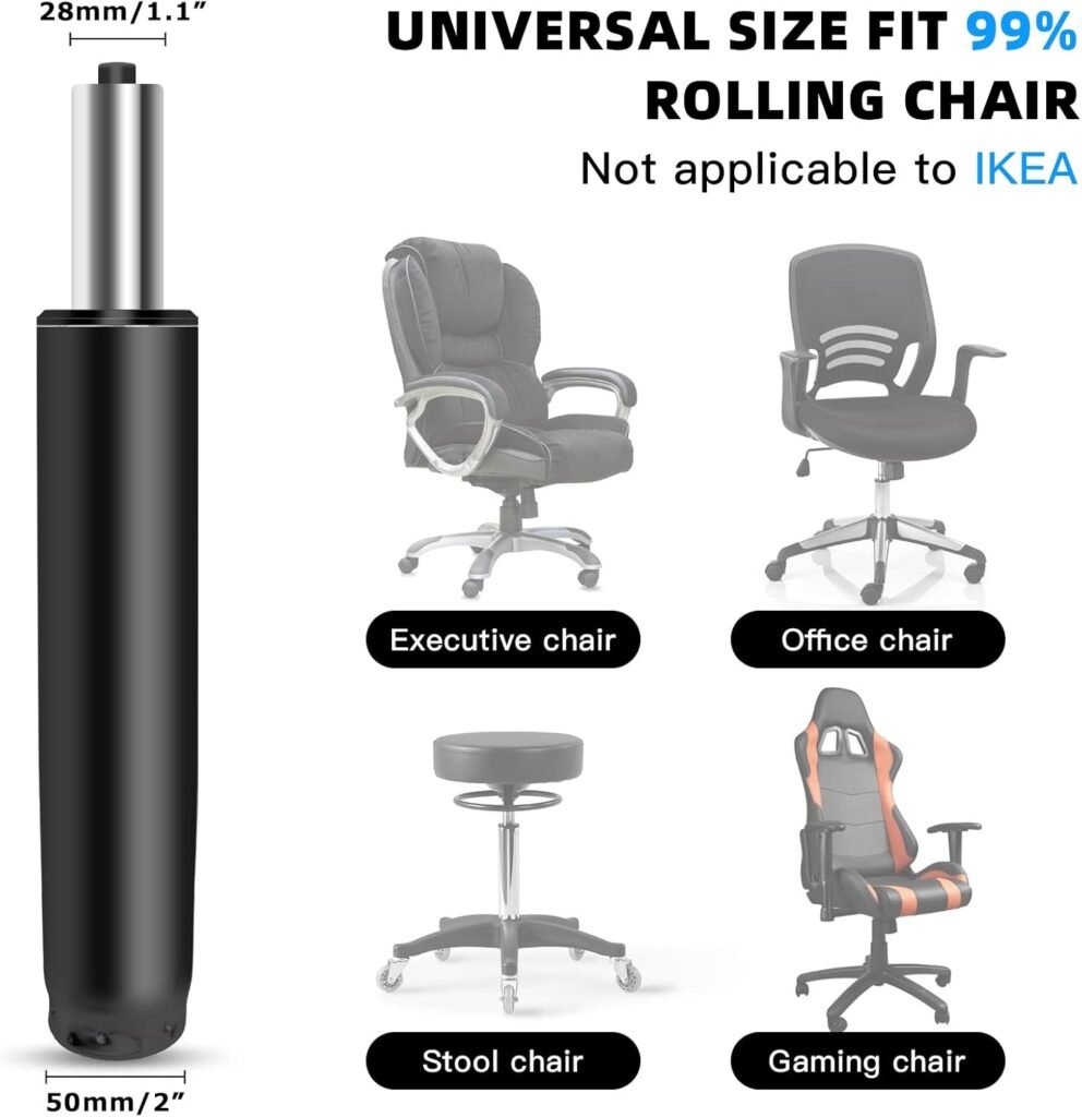 Omyoffice 5.5 inch Office Chair Gas Lift Cylinder-Office Chair Replacement Parts,Universal Size Fits Most Chairs,Heavy Duty Gas Lift Hydraulic/Pneumatic Piston(Black) Omyoffice 5.5 inch Office Chair Gas Lift Cylinder-Office Chair Replacement Parts,Universal Size Fits Most Chairs,Heavy Duty Gas Lift Hydraulic/Pneumatic Piston(Black)